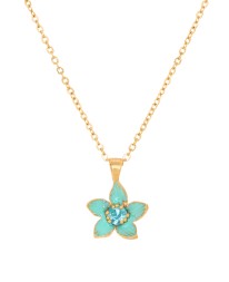 ΚΟΛΙΕ MINI FLORET ΤΥΡΚΟΥΑΖ ΧΡΥΣΟ Κολιέ