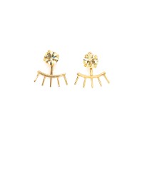 ΣΚΟΥΛΑΡΙΚΙΑ EYELASHES FRONT/BACK ΧΡΥΣΟ ΧΡΥΣΟ Σκουλαρίκια