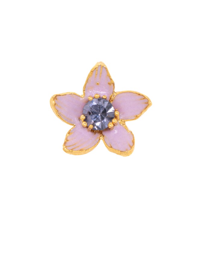 ΣΚΟΥΛΑΡΙΚΙΑ MINI FLORET ΛΙΛΑ ΧΡΥΣΟ Σκουλαρίκια