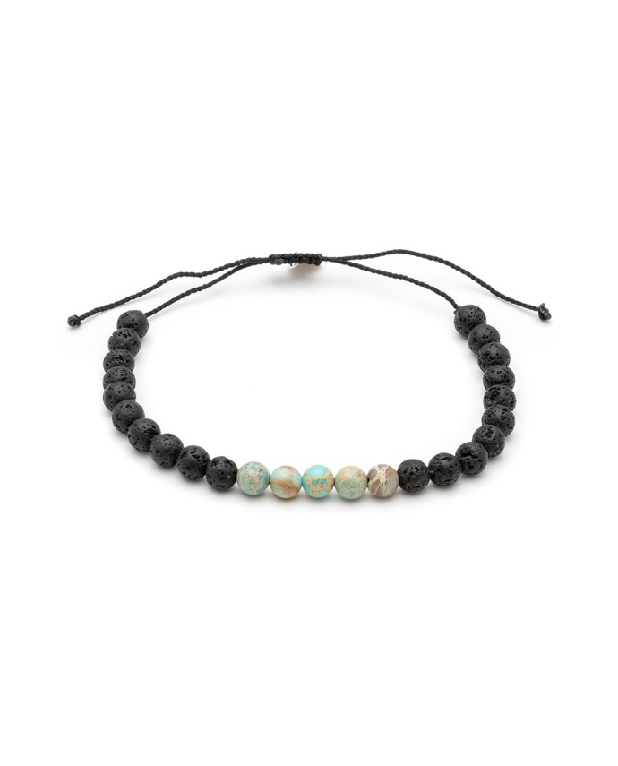 ΑΝΤΡΙΚΟ ΒΡΑΧΙΟΛΙ FIVE BEADS TΥΡΚΟΥΑΖ