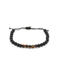 ΑΝΤΡΙΚΟ ΒΡΑΧΙΟΛΙ FIVE BEADS ΜΑΤΙ ΤΙΓΡΗΣ