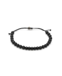 ΑΝΤΡΙΚΟ ΒΡΑΧΙΟΛΙ FIVE BEADS ΜΑΥΡΟΣ ΟΝΥΧΑΣ