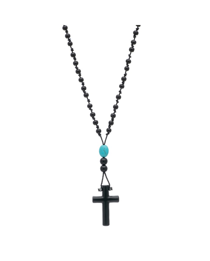 ΡΟΖΑΡΙΟ ΣΤΑΥΡΟΣ TURQUOISE ΟΝΥΧΑΣ Ανδρικά