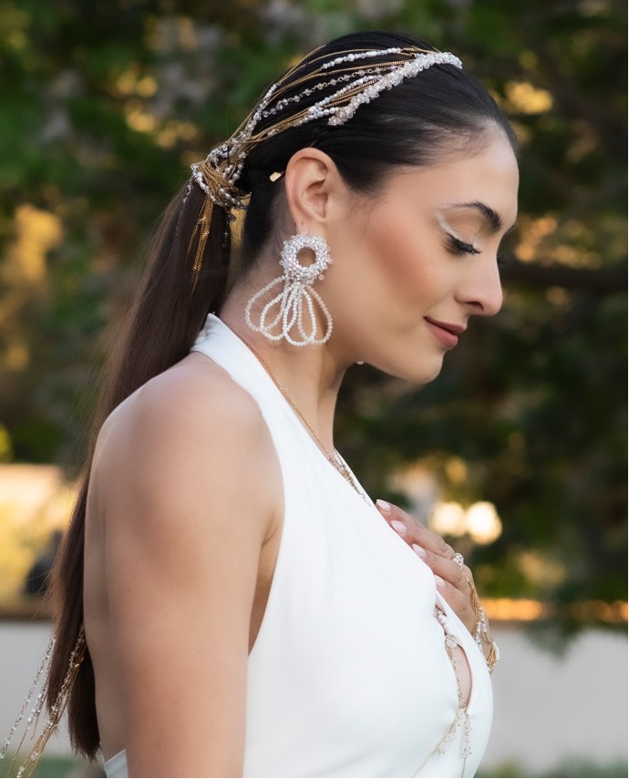ΣΚΟΥΛΑΡΙΚΙΑ GLAM LILIBET ΛΕΥΚΟ ΧΡΥΣΟ Γάμος