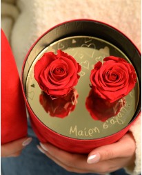 VELVET ΚΟΚΚΙΝΟ ΚΟΥΤΙ ΜΕ 2 FOREVER ROSES Forever Roses