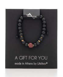 Αντρικό Βραχιόλι One Bead Red Lava