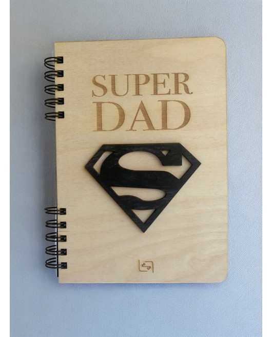 Ξύλινη Ατζέντα Super Dad Σπίτι & Γραφείο