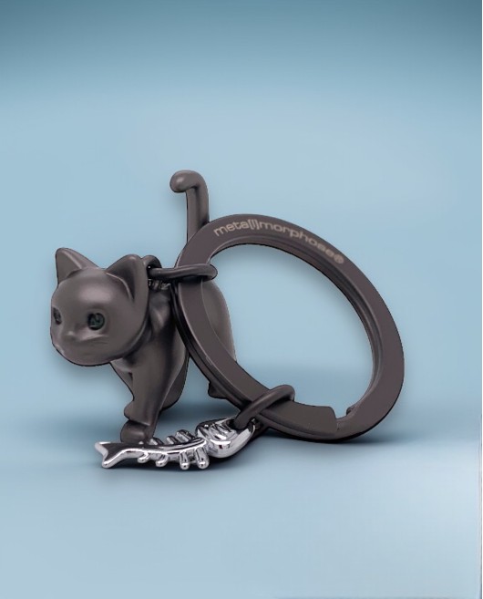 Μπρελόκ Μεταλλικό Black Cat