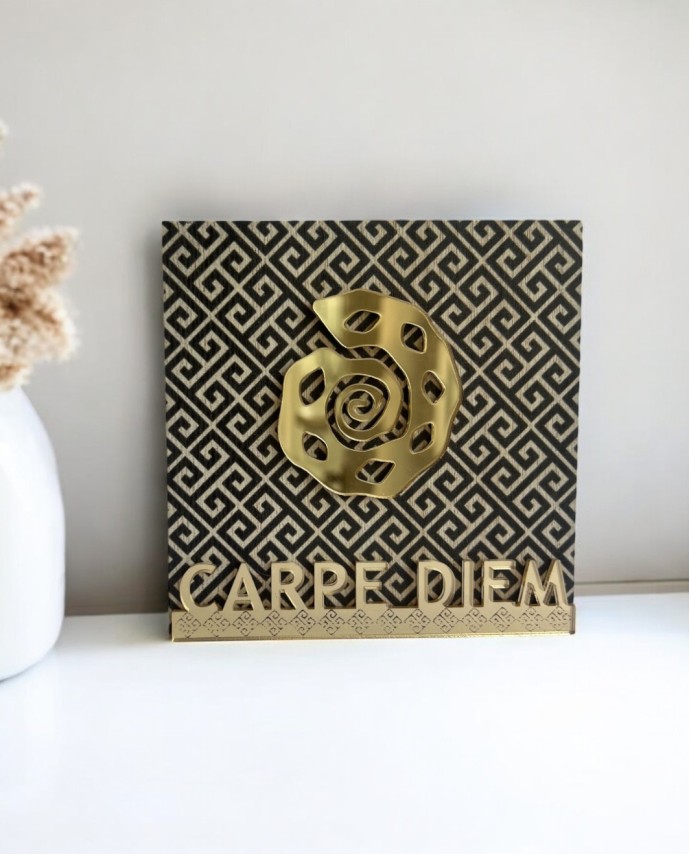Σουβενίρ Ξύλινο Γούρι Carpe Diem
