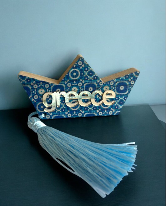 Σουβενίρ Ξύλινο Γούρι Καραβάκι Greece Επιτραπέζια
