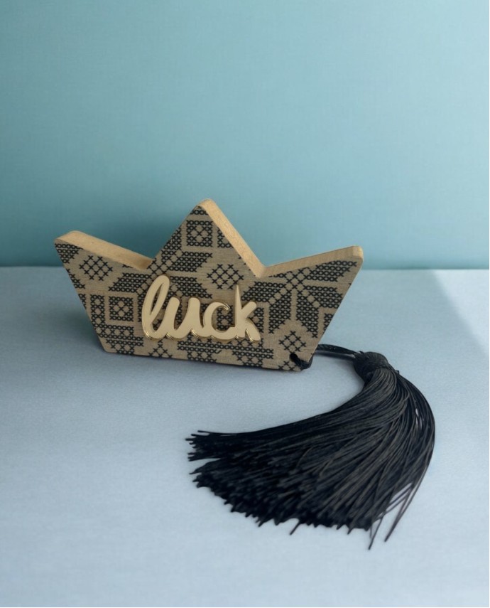Σουβενίρ Ξύλινο Γούρι Καραβάκι Luck