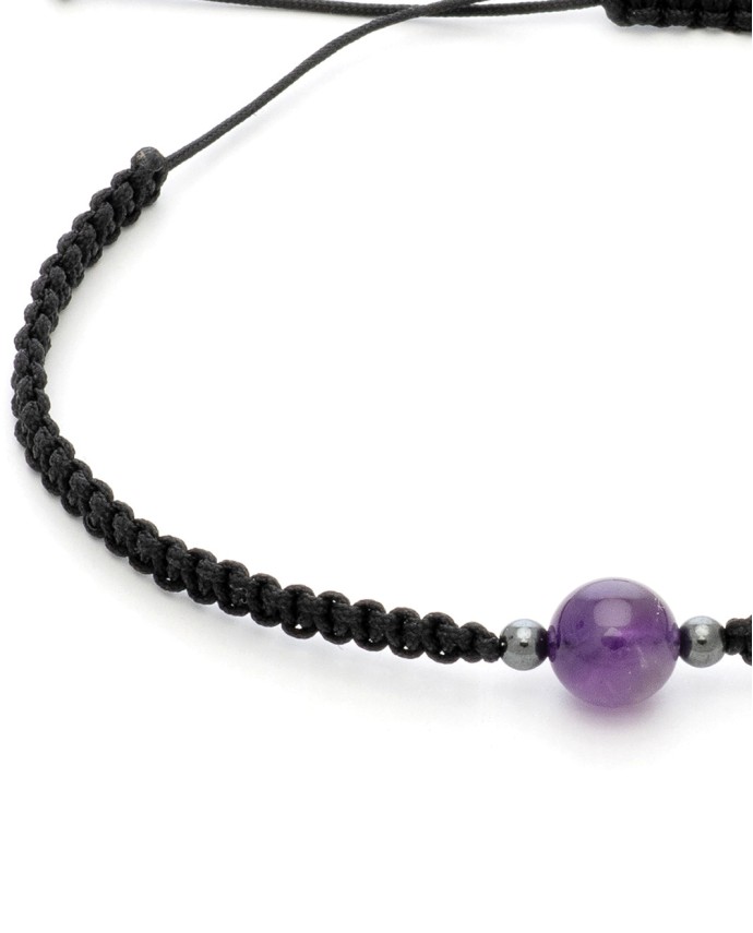 ΑΝΔΡΙΚΟ ΒΡΑΧΙΟΛΙ AMETHYST STONE Ανδρικά