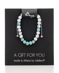 Αντρικό Βραχιόλι Lava White & Turquoise Ανδρικά