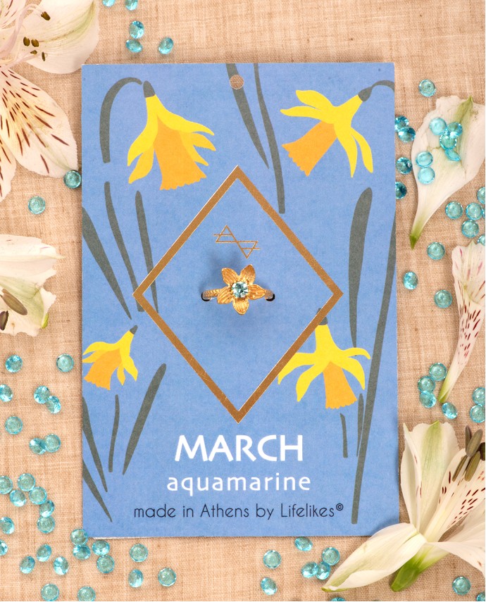ΔΑΧΤΥΛΙΔΙ BIRTHSTONE MARCH Κοσμήματα