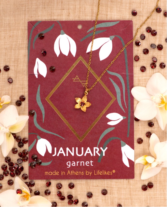 ΚΟΛΙΕ BIRTHSTONE JANUARY Κολιέ