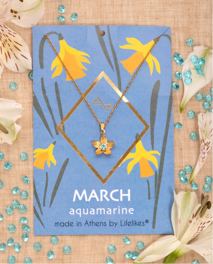 ΚΟΛΙΕ BIRTHSTONE MARCH Κολιέ