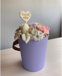 Flower Bucket για τη Δασκάλα με Αρωματικά Λουλούδια 