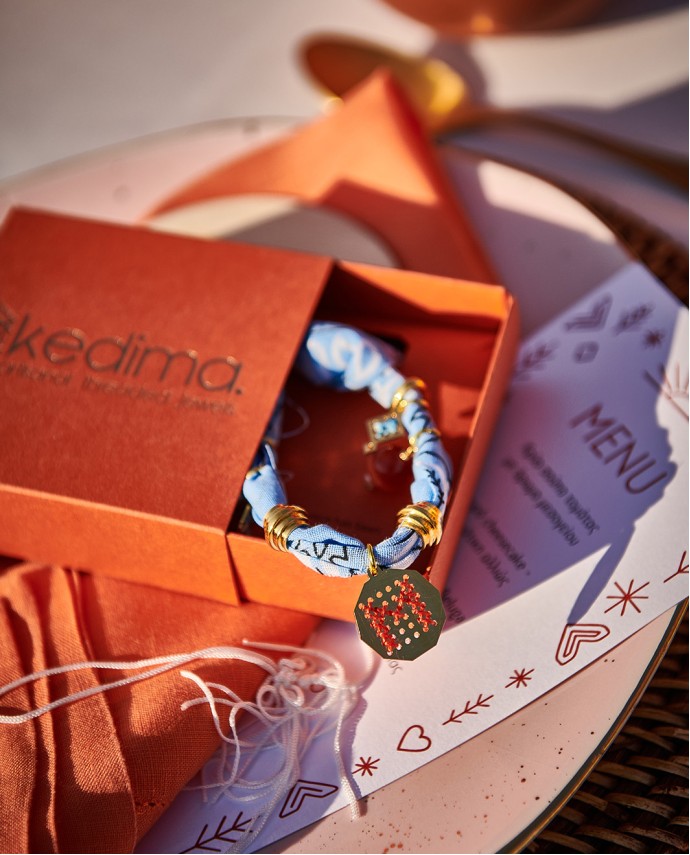 Bandana Κολιέ με Κεντημένο Μονόγραμμα 
