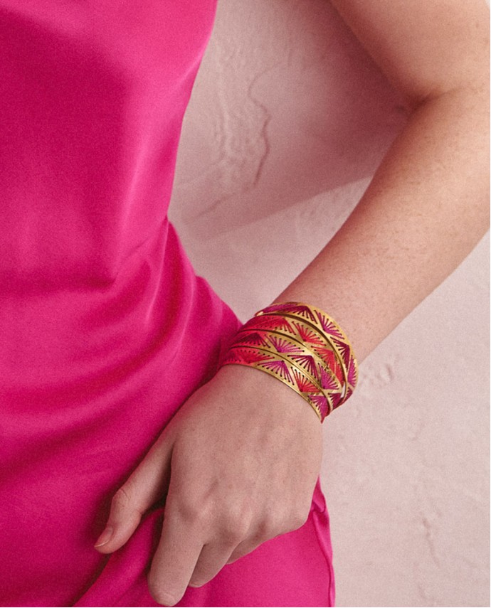 ΒΡΑΧΙΟΛΙ VENTALIA KEDIMA ΧΡΥΣΟ FUCHSIA Βραχιόλια Χεριού