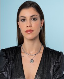 ΚΟΛΙΕ ΡΟΖΕΤΑ ΑΣΗΜΙ RADIANT GREY Κολιέ