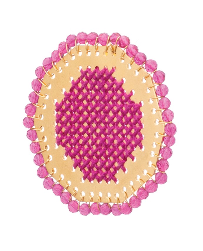 ΣΚΟΥΛΑΡΙΚΙΑ POLYGON MOTIVO MAGENTA Σκουλαρίκια