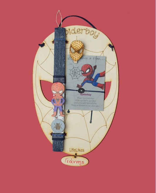 Λαμπάδα Spiderboy Κάδρο Σχέδιο