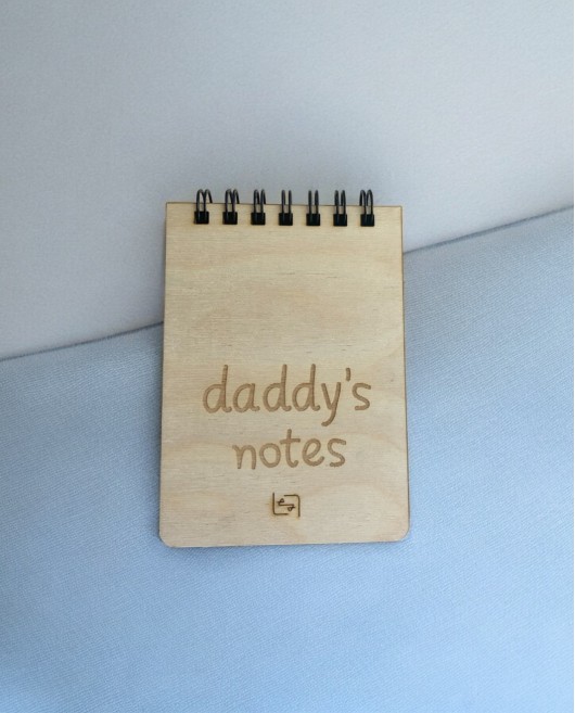 Ξύλινο Μπλοκάκι Daddy's Notes Σπίτι & Γραφείο