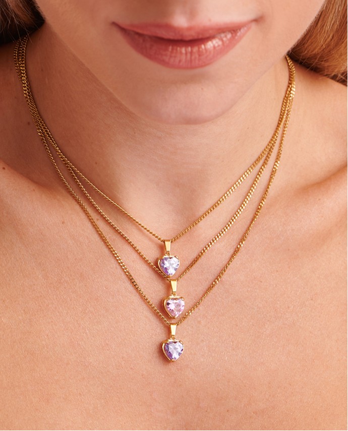 ΚΟΛΙΕ LOVE ZIRCON ΡΟΖ ΧΡΥΣΟ Κολιέ