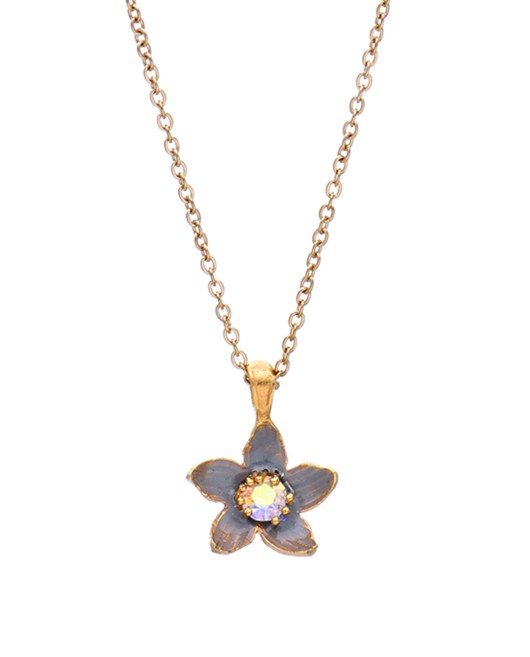 ΚΟΛΙΕ MINI FLORET ΓΚΡΙ ΧΡΥΣΟ Κολιέ