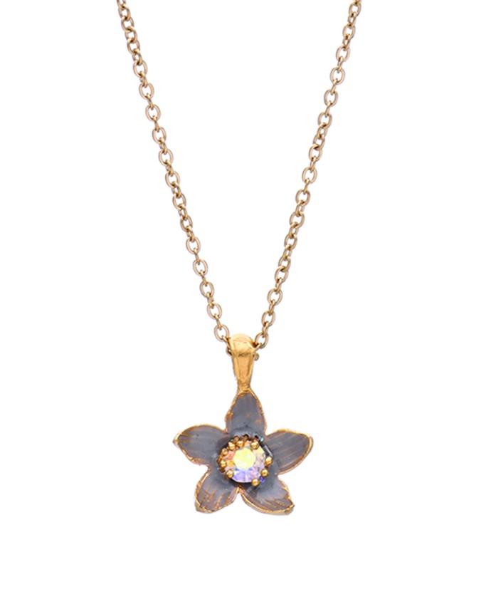 ΚΟΛΙΕ MINI FLORET ΓΚΡΙ ΧΡΥΣΟ Κολιέ