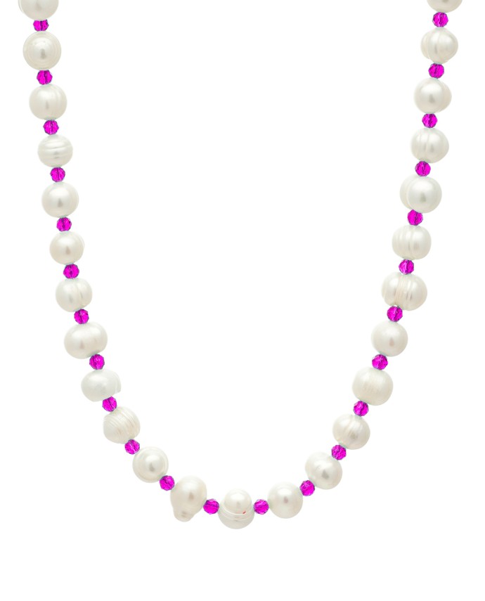 Κολιέ Perla Fuchsia Zircon Κοσμήματα