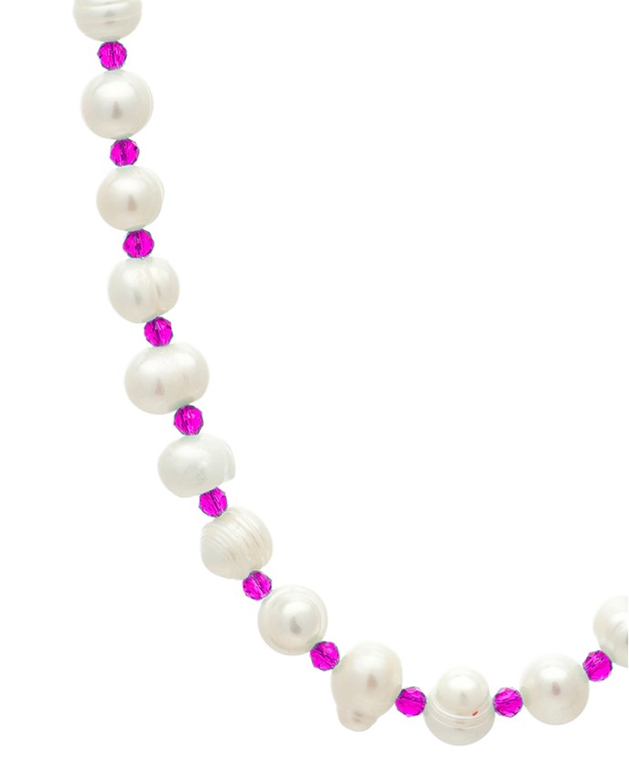 Κολιέ Perla Fuchsia Zircon Κοσμήματα