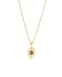 Κολιέ Zircon Leaf Small Μπλε Ιριδίζον Κολιέ
