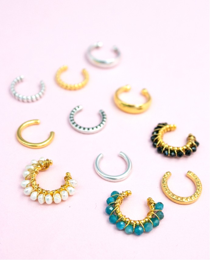 ΣΚΟΥΛΑΡΙΚΙΑ EAR CUFF DOTS ΑΣΗΜΙ Σκουλαρίκια