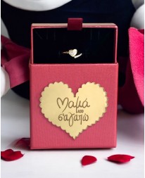 Mother's Box με Δαχτυλιδι Καρδιά με Ζιργκόν Δώρα