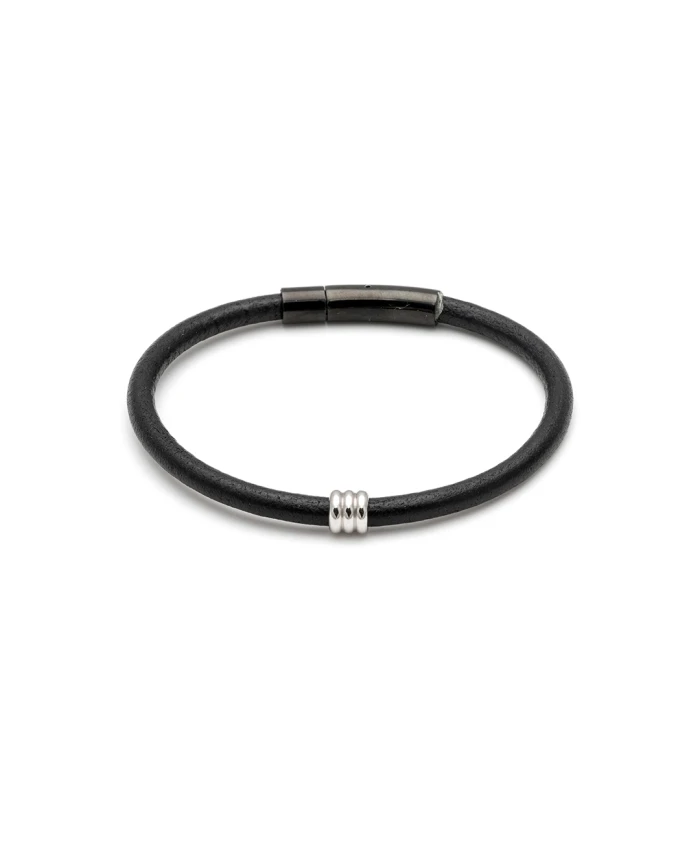 ΑΝΔΡΙΚΟ ΒΡΑΧΙΟΛΙ LEATHER CUFF BLACK Ανδρικά