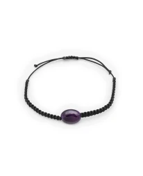 ΑΝΔΡΙΚΟ ΒΡΑΧΙΟΛΙ SINGLE OVAL PURPLE Ανδρικά