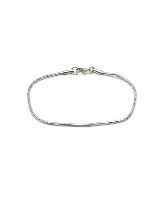 ΒΡΑΧΙΟΛΙ ΑΛΥΣΙΔΑ TINY SNAKE ΑΣΗΜΙ Βραχιόλια Χεριού