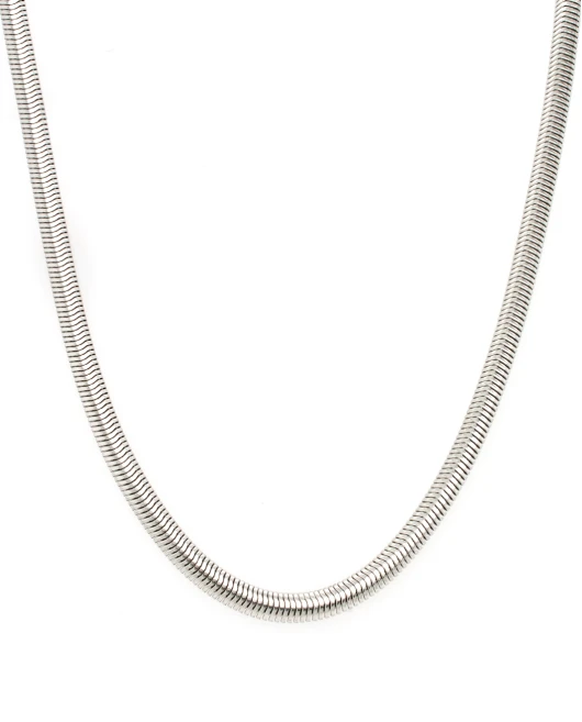 ΚΟΛΙΕ SNAKE CHAIN ΑΣΗΜΙ Κολιέ