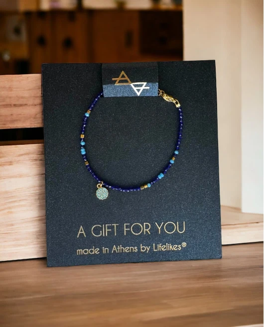 A GIFT FOR YOU - ΚΥΚΛΟΣ ΜΕ ΓΑΛΑΖΙΑ ΖΙΡΓΚΟΝ ΒΡΑΧΙΟΛΙ 