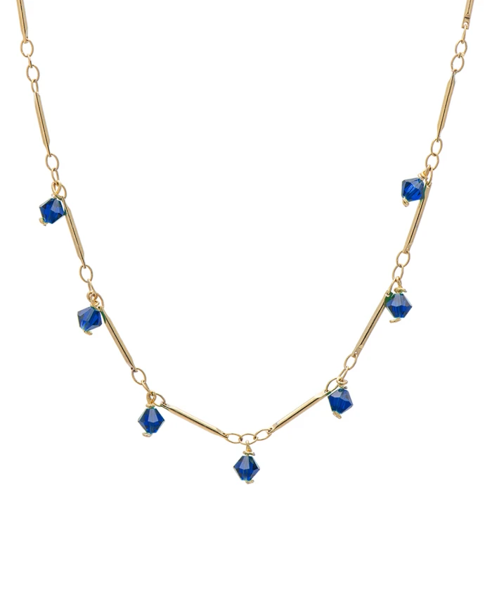 ΚΟΛΙΕ BLUE DOTS (7 DROPS) ΧΡΥΣΟ ΜΠΛΕ Κοσμήματα