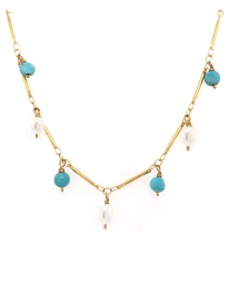 ΚΟΛΙΕ TURQUOISE CONFETTI DOTS (7 DROPS)  Κοσμήματα