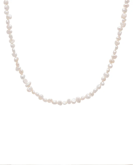 ΚΟΛΙΕ WHITE RAW PEARL S ΧΡΥΣΟ ΛΕΥΚΟ Κοσμήματα