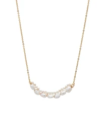 ΚΟΛΙΕ WIRE WRAPPED PEARL ΧΡΥΣΟ Κολιέ
