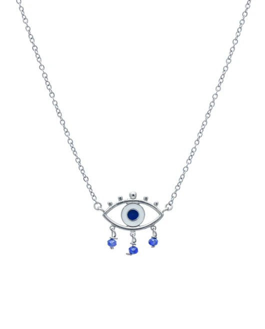 ΚΟΛΙΕ EYE TEARS ΜΠΛΕ ΑΣΗΜΙ Κολιέ