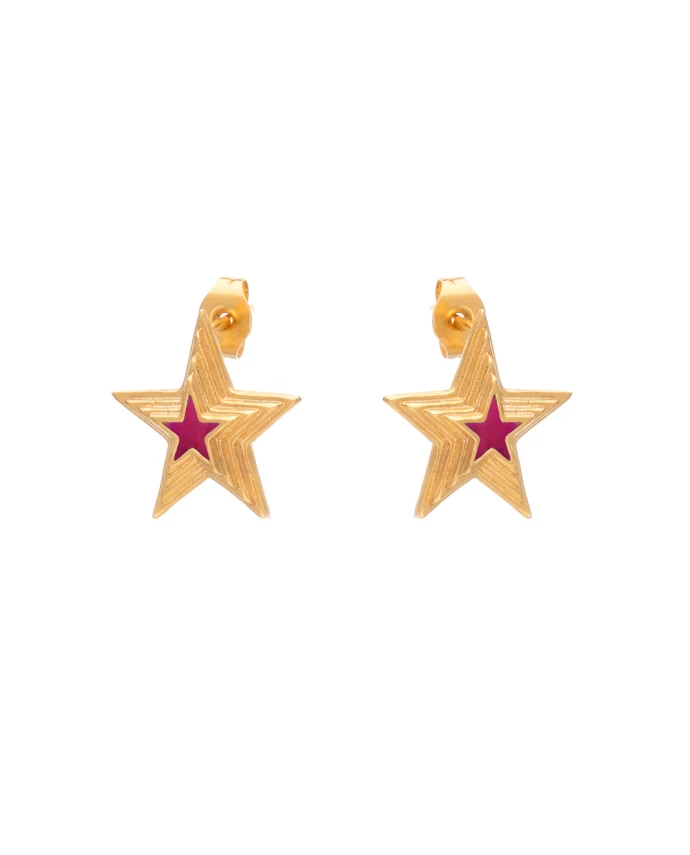 ΣΚΟΥΛΑΡΙΚΙΑ RISING STAR MAGENTA Σκουλαρίκια