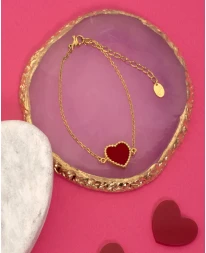 ΒΡΑΧΙΟΛΙ ROYAL HEART ΚΟΚΚΙΝΟ ΧΡΥΣΟ Βραχιόλια Χεριού