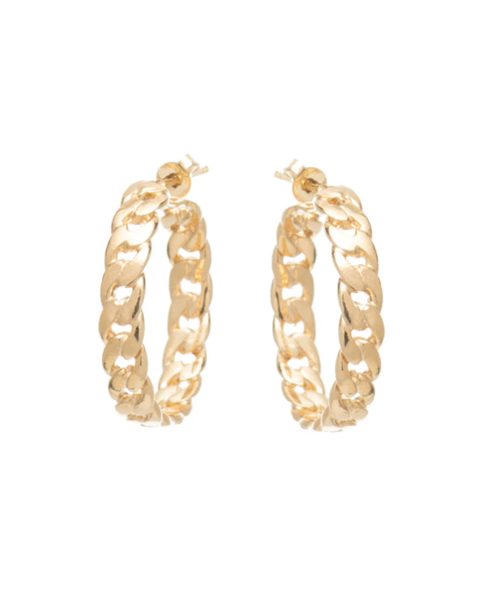 ΣΚΟΥΛΑΡΙΚΙΑ CHAIN HOOPS M ΧΡΥΣΟ Σκουλαρίκια