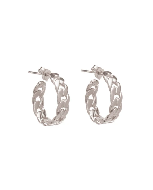 ΣΚΟΥΛΑΡΙΚΙΑ CHAIN HOOPS S ΑΣΗΜΙ Σκουλαρίκια