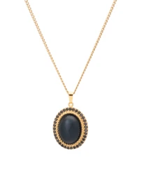 ΚΟΛΙΕ ZIRCONIA STONE ΜΑΥΡΟ ΜΠΛΕ Κολιέ
